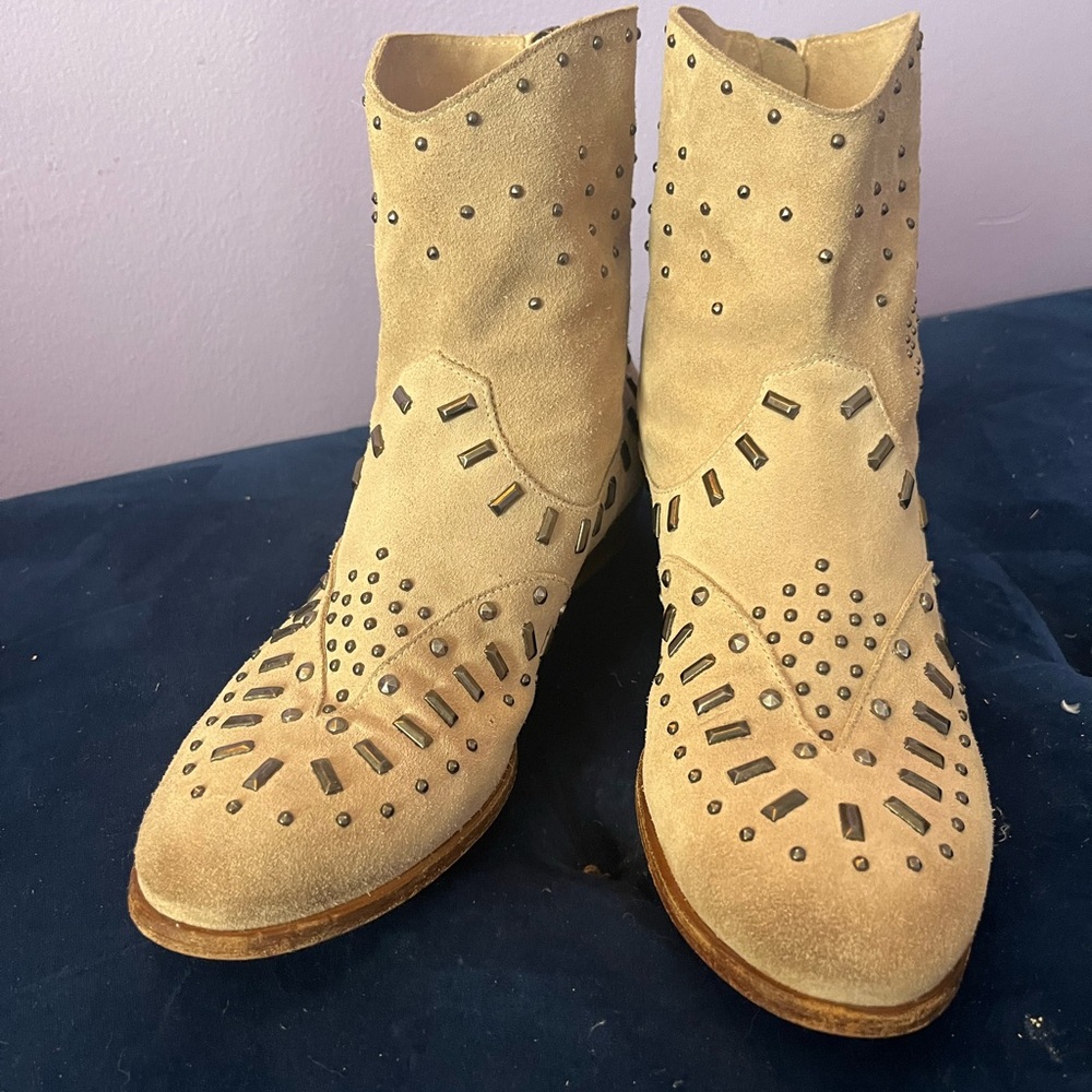 TWIN-SET SIMONA BARBIERI Western Studded Booties - Picture 6 of 13